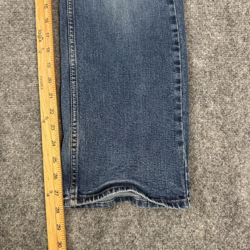 Levi Strauss Signature Relaxed Straight Fit Jeans Mens 33x30 Blue Stretch Denim